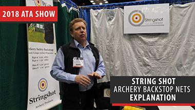 String Shot breaks down some of their backstop safety nets for archery - ATA Show 2018