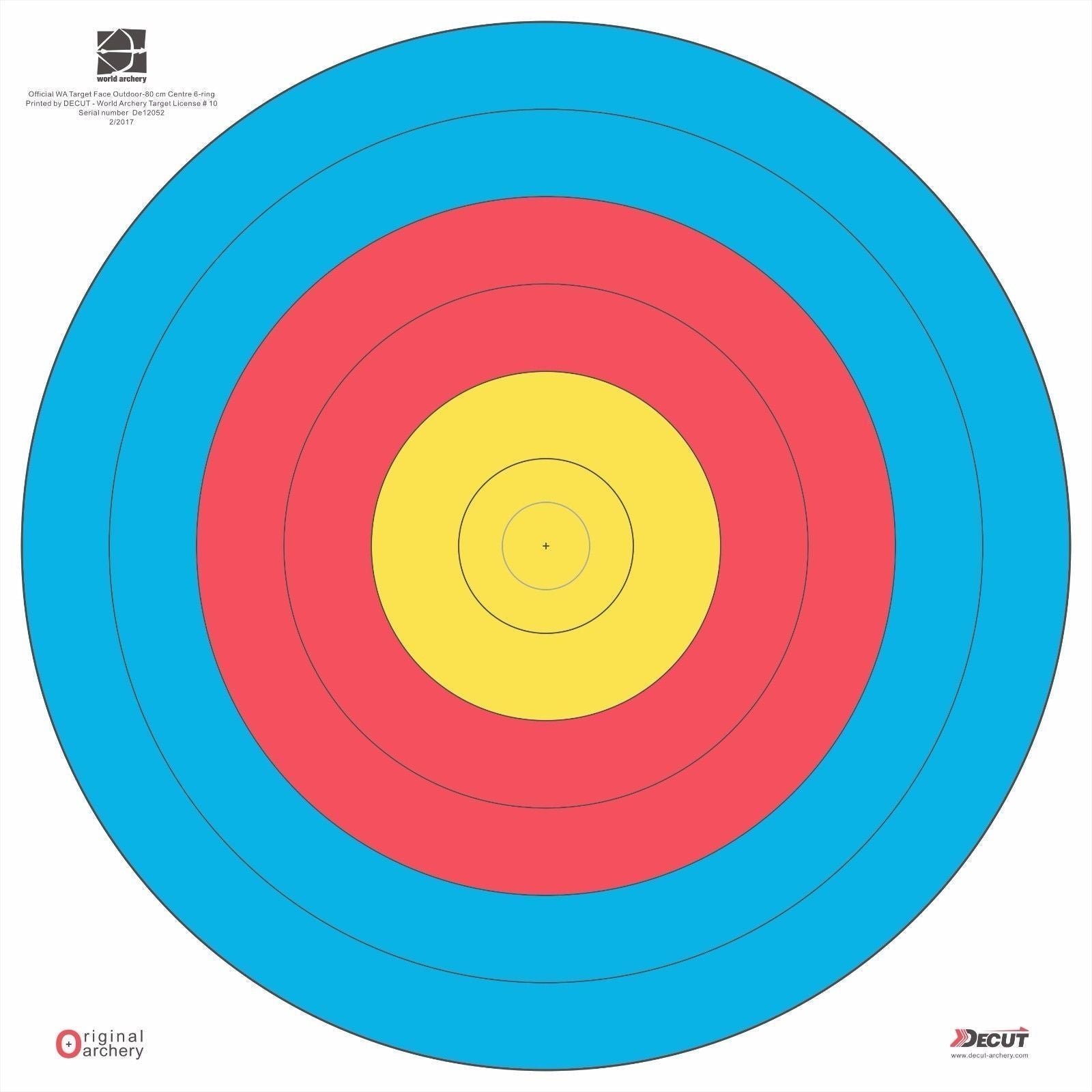 Decut World Archery Approved Waterproof Polyester Target Faces-Canada Archery Online