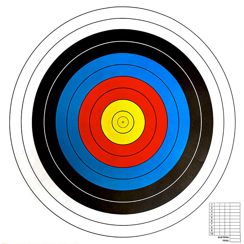 Economy 40cm, 10 Ring & 3 Spot Doubled Sided Target Face-Canada Archery Online