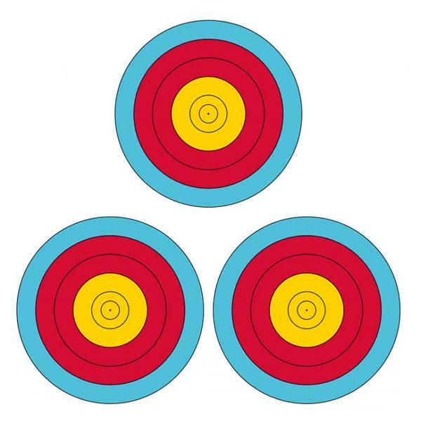 Economy 40cm, 3 spot, 5 ring Target Face-Canada Archery Online