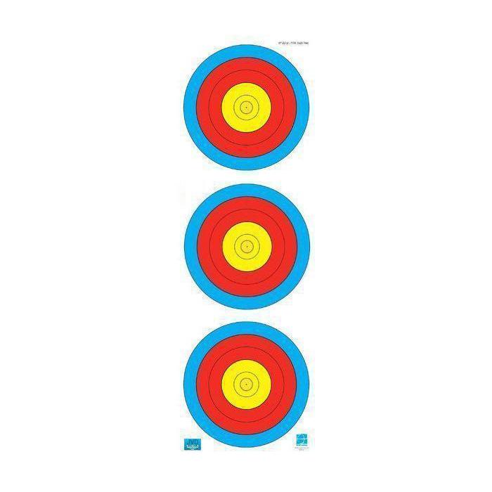 JVD World Archery 40cm, 3-Spot Vertical Target Face-Canada Archery Online