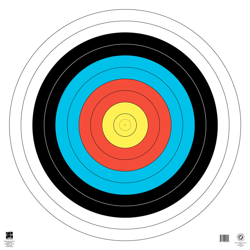 Maple Leaf Official World Archery 40cm, 10 Ring, Target Face (FT-40)-Canada Archery Online