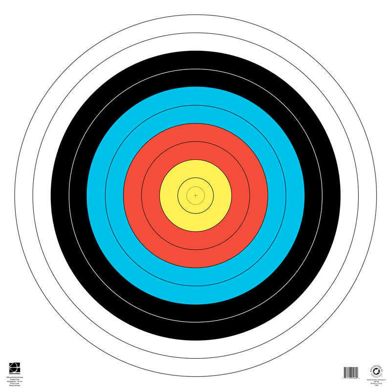 Maple Leaf Official World Archery 80cm, 10 Ring, Waterproof Target Face (WP-80)-Canada Archery Online