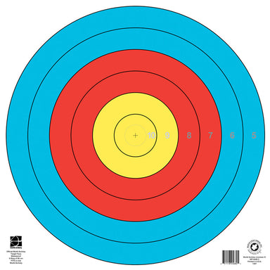 Maple Leaf Official World Archery 80cm, 6 Ring, Waterproof Target Face (WP 6x80C)-Canada Archery Online
