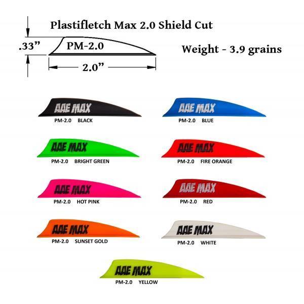 AAE Plastifletch Max 2.0 Shield Cut Vane-Canada Archery Online