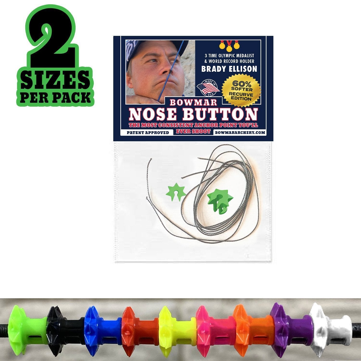 Bowmar Nose Button Recurve Edition - Clearance-Canada Archery Online