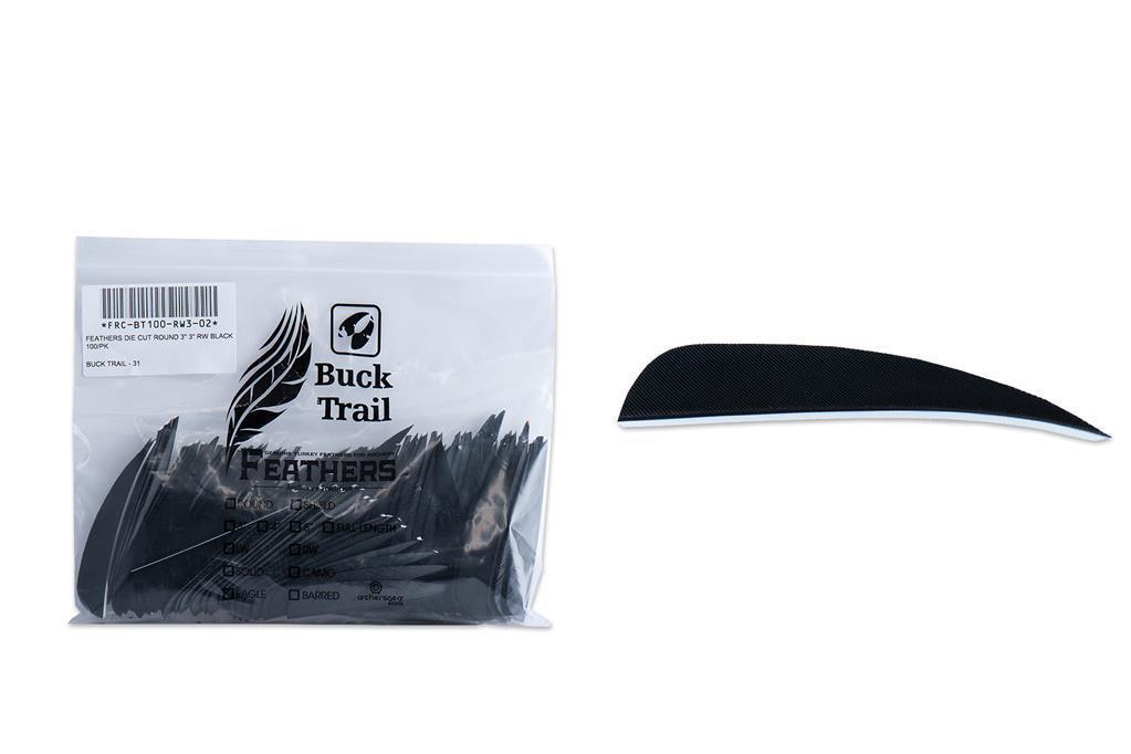 Buck Trail Parabolic Cut 3" feathers (24 pack)-Canada Archery Online
