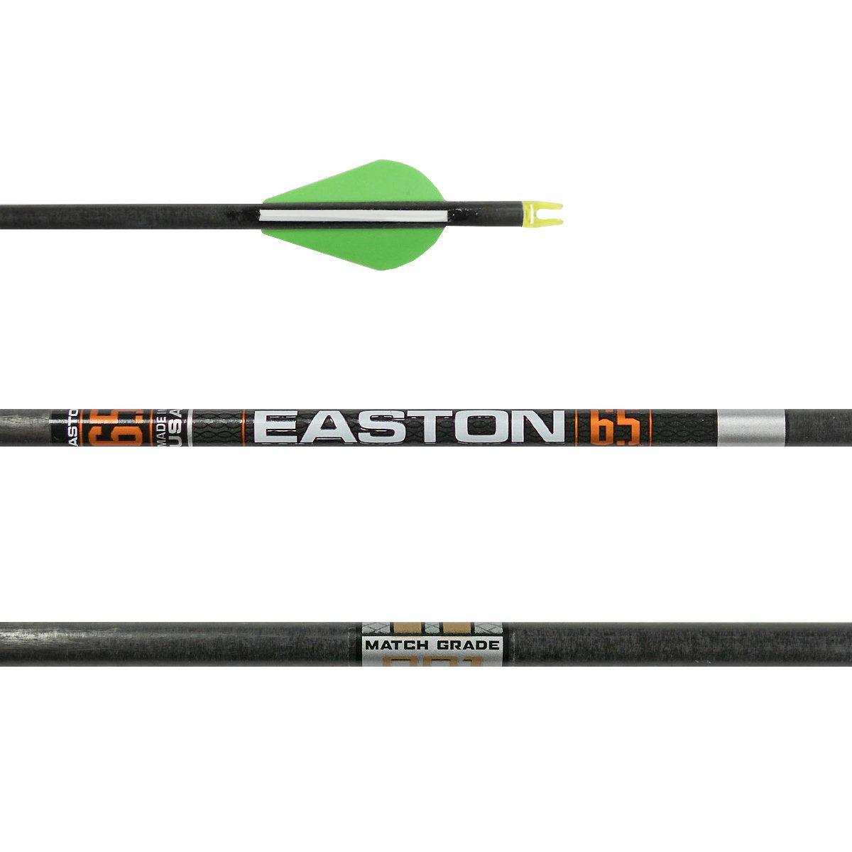 Easton 6.5mm Match Grade Arrow (Fletched w/ Vanes)-Canada Archery Online