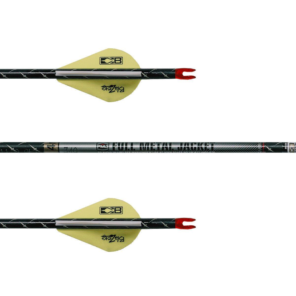 Easton Full Metal Jacket 4mm Arrow (Fletched w/ Vanes)-Canada Archery Online